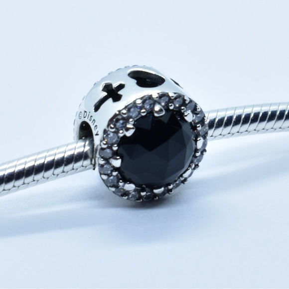 PANDORA Disney Charm Evil Queen's Black Magic Silver #140 - Picture 3 of 6